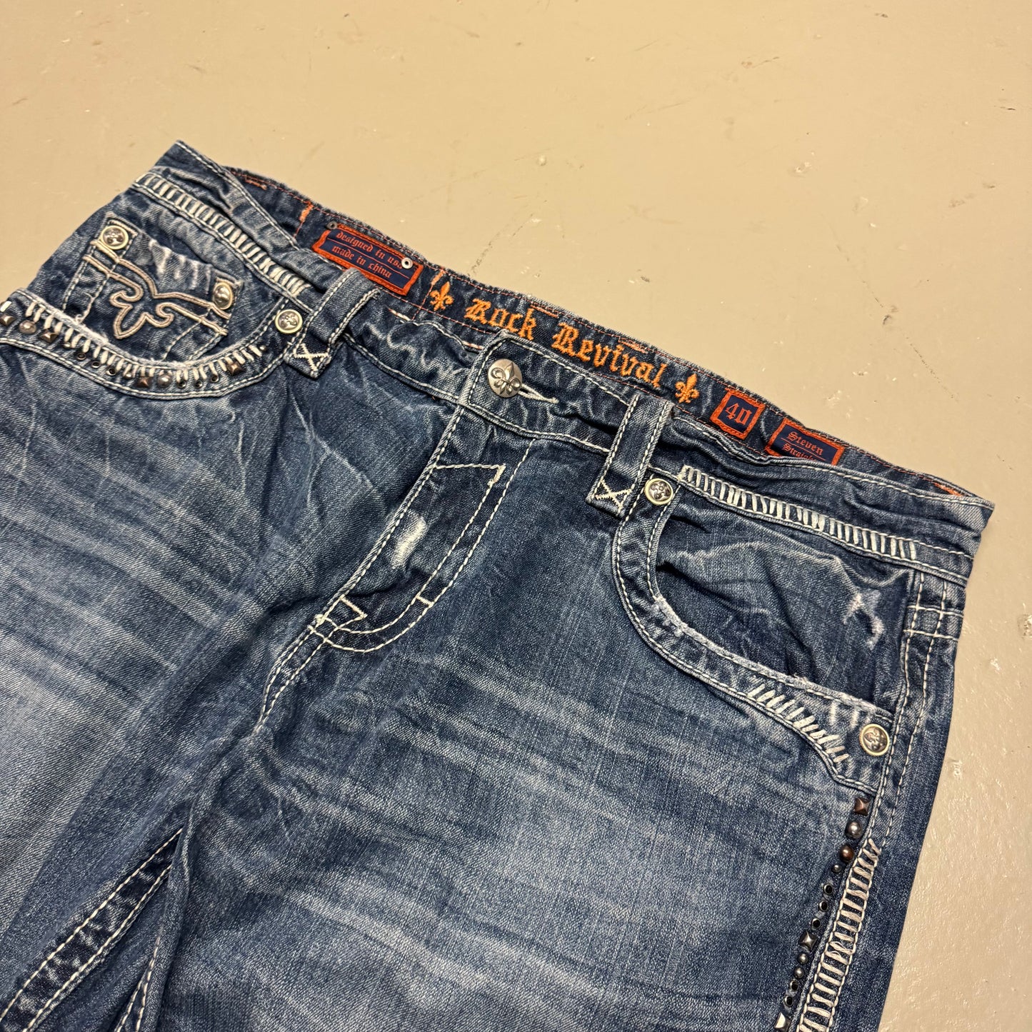 2000‘s Rock Revival Baggy Jeans Heavy Denim *sehr selten 40x34
