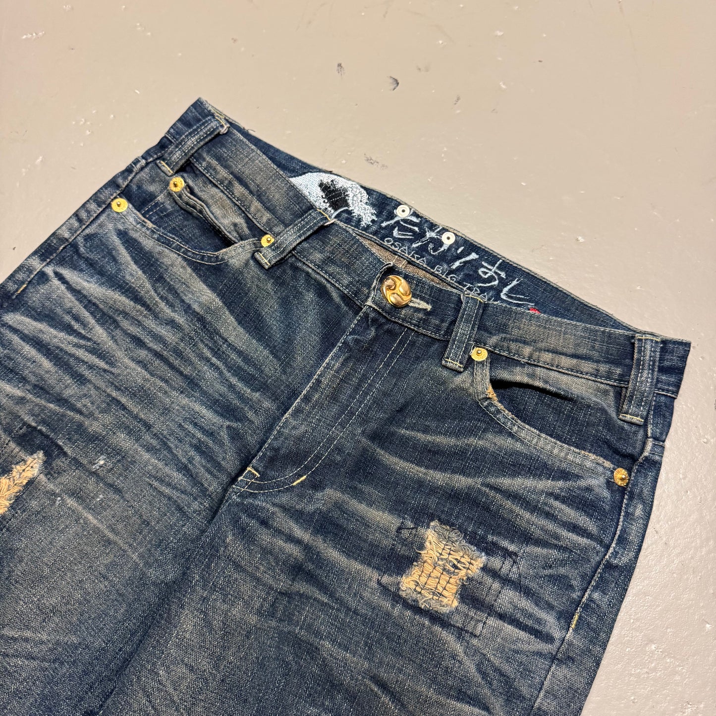 2000‘s Osaka Big Train Japanese Baggy/Straight Jeans *rare 32x33