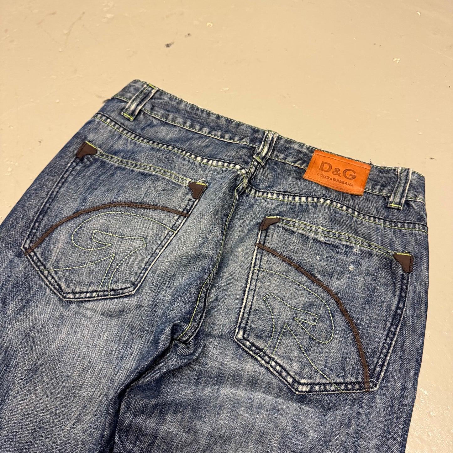 2000‘s Dolce & Gabbana Bootleg Baggy/Straight Jeans 32x34