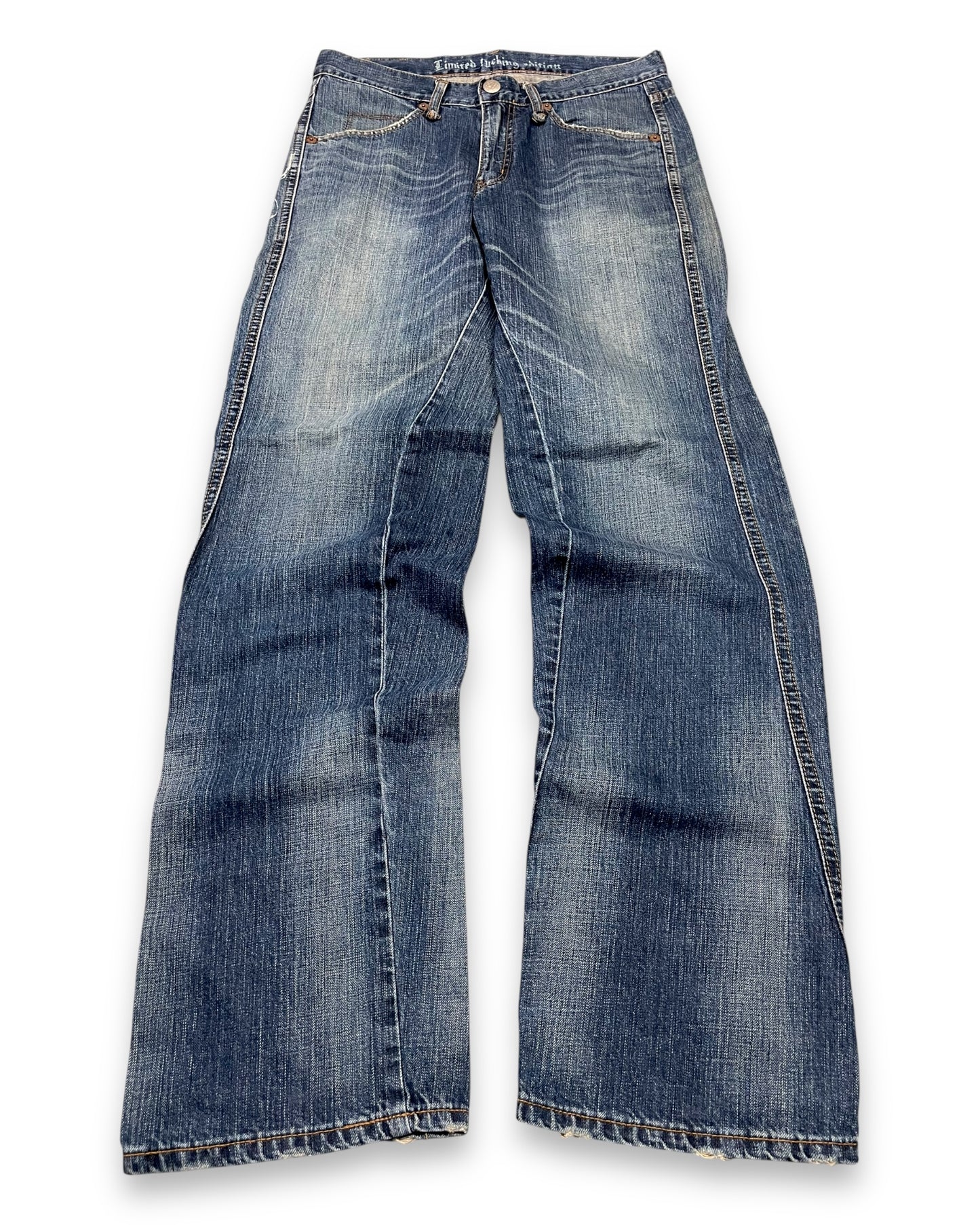 2000‘s Machi Japanese Baggy Jeans „limited f*cking edition“ *very rare 31x34