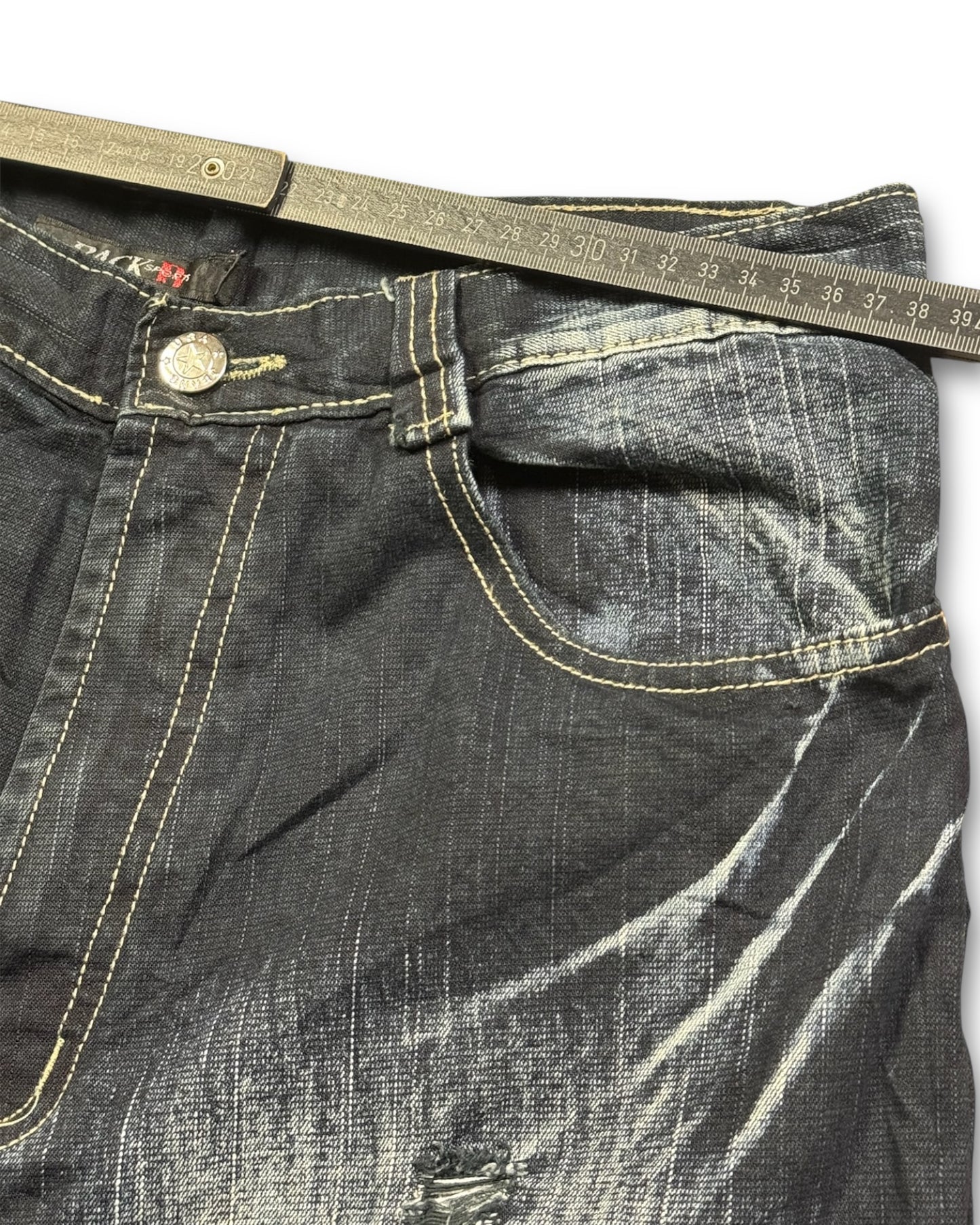 2000's Hanwei Japanese Straight/Baggy Jeans *rare 30x34 (M)