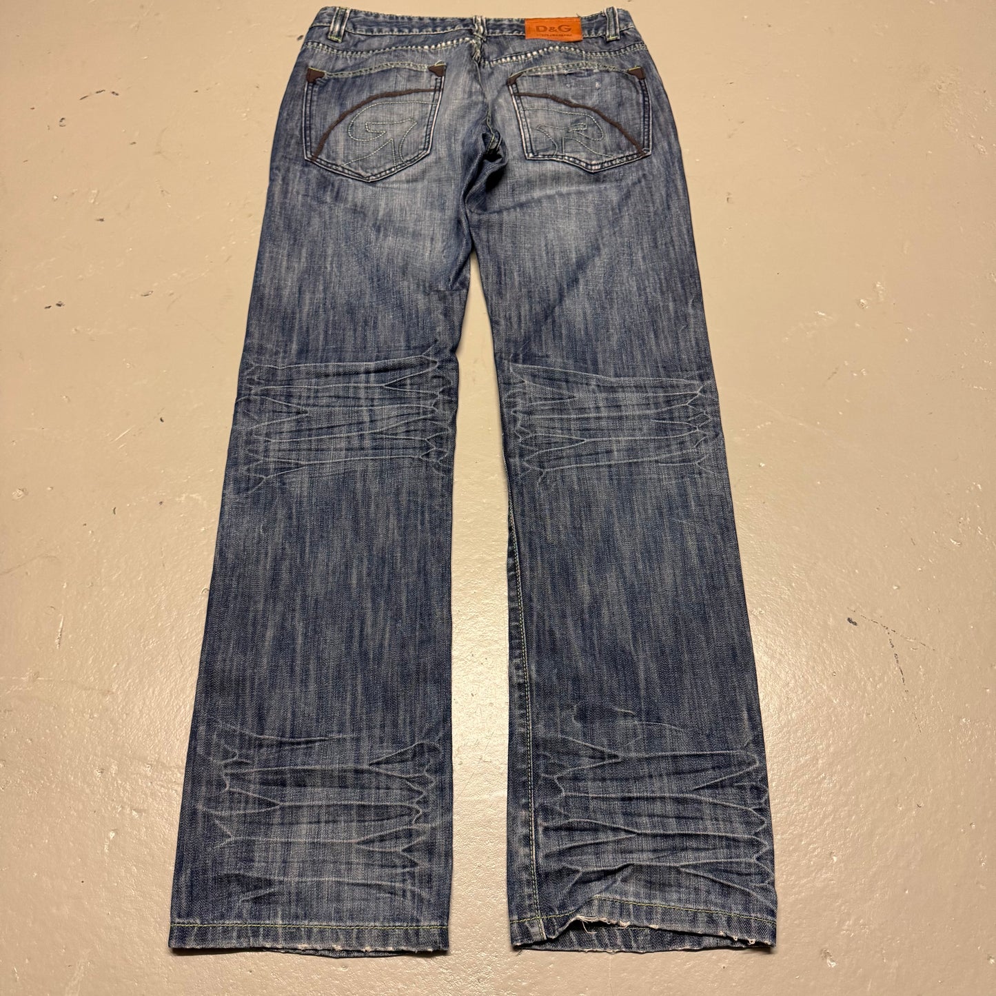 2000‘s Dolce & Gabbana Bootleg Baggy/Straight Jeans 32x34