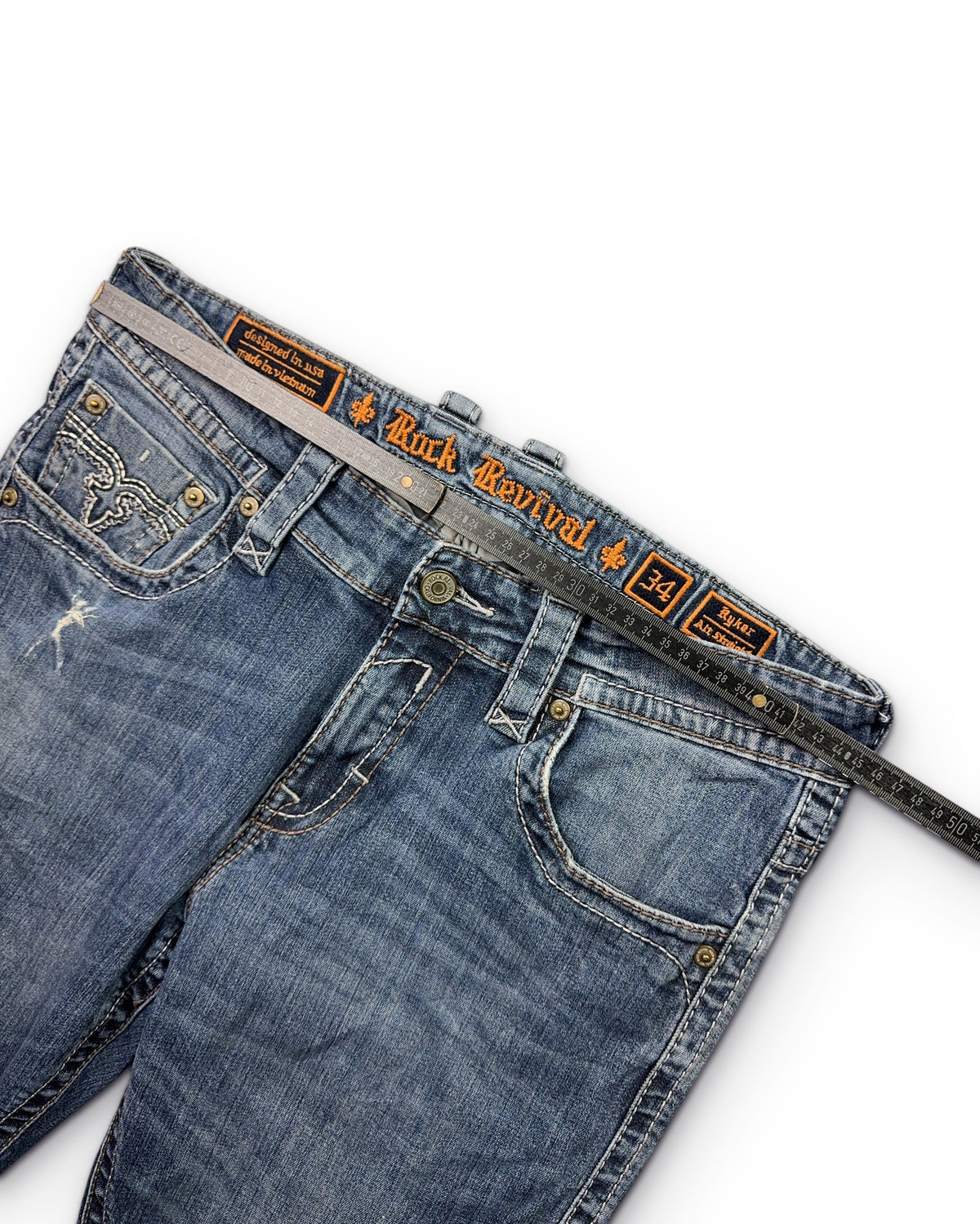 2000's Rock Revival Straight Jeans * 34x34 (L)