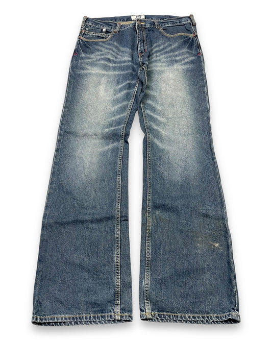 2000‘s Hawaiian Piko Baggy Jeans *very rare 34x34