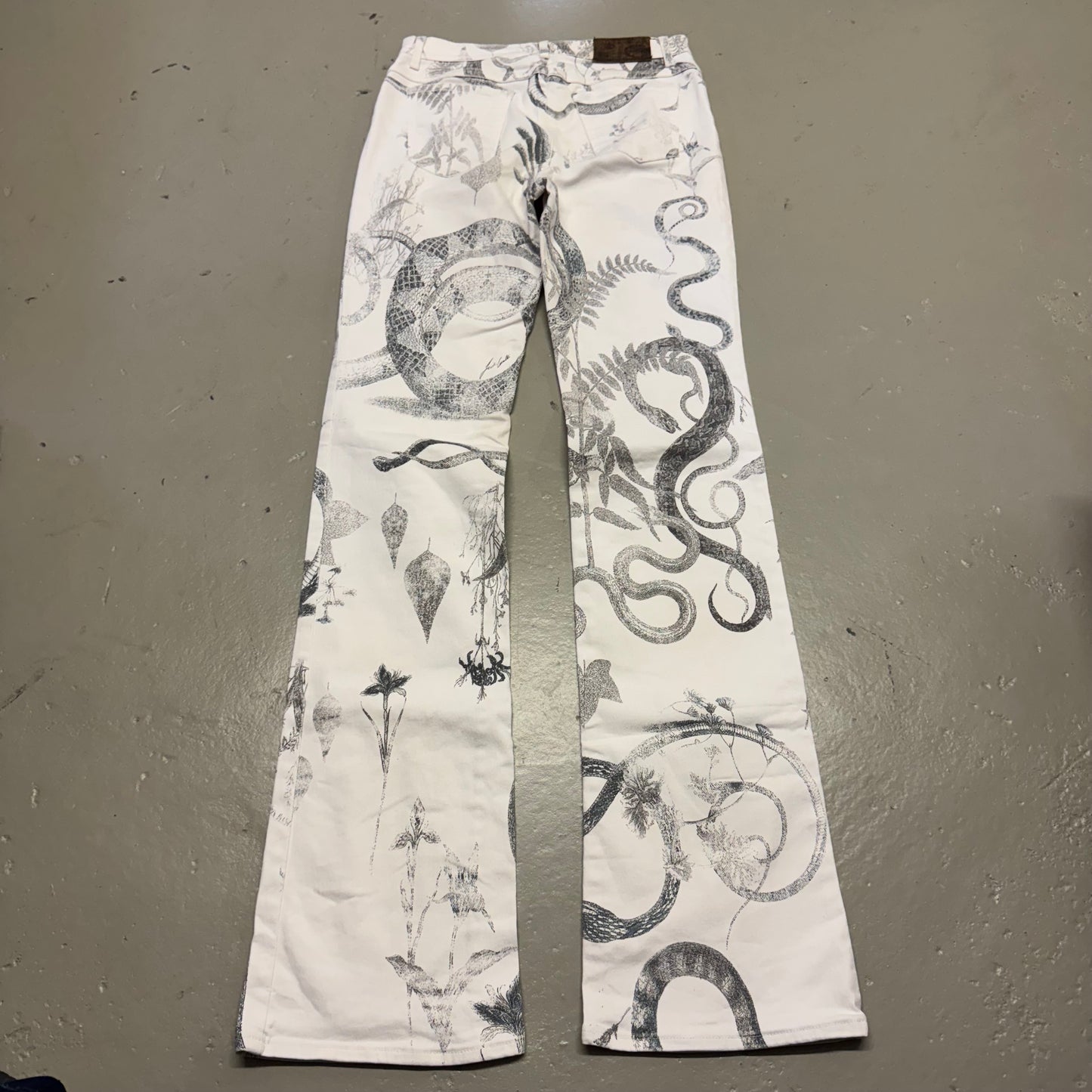 2000‘s Just Cavalli Animal Print Bootcut Jeans Women‘s *very rare 28x34