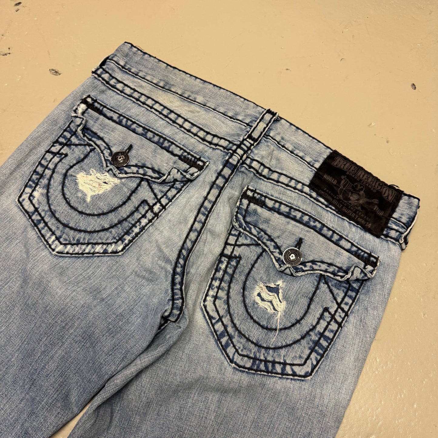 2000‘s True Religion Baggy Bootcut Jeans made in U.S.A. *selten 36x33