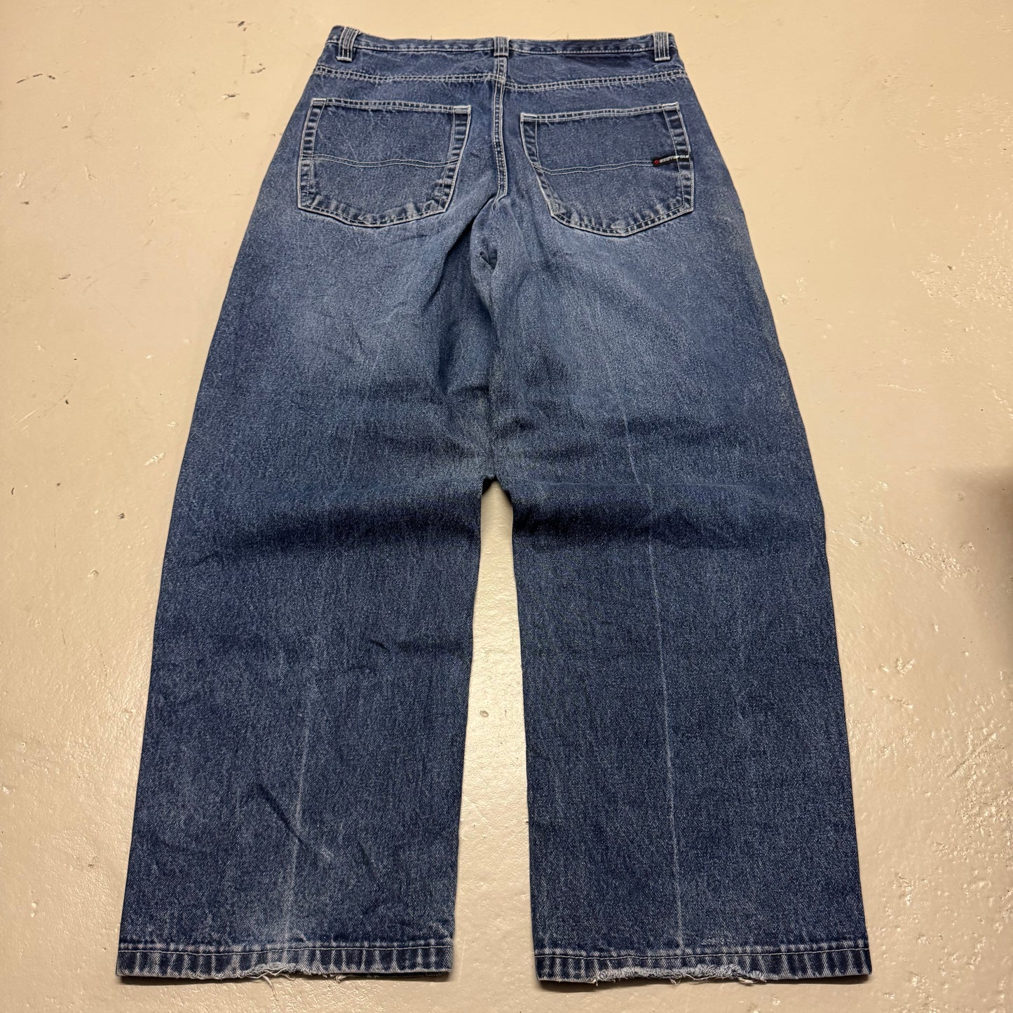 2000‘s Southpole Hip Hop Baggy Heavy Denim Jeans *rare 34x32