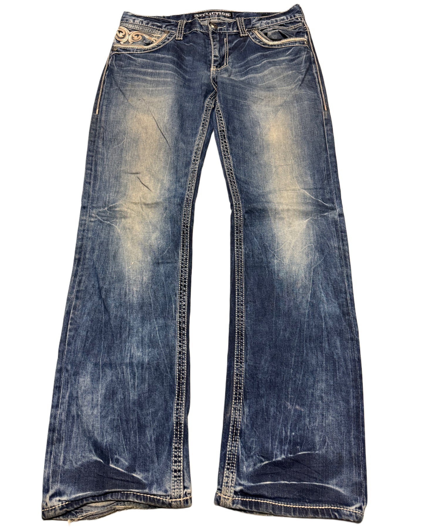2000‘s Affliction Baggy/Straight Jeans *rare 36x33