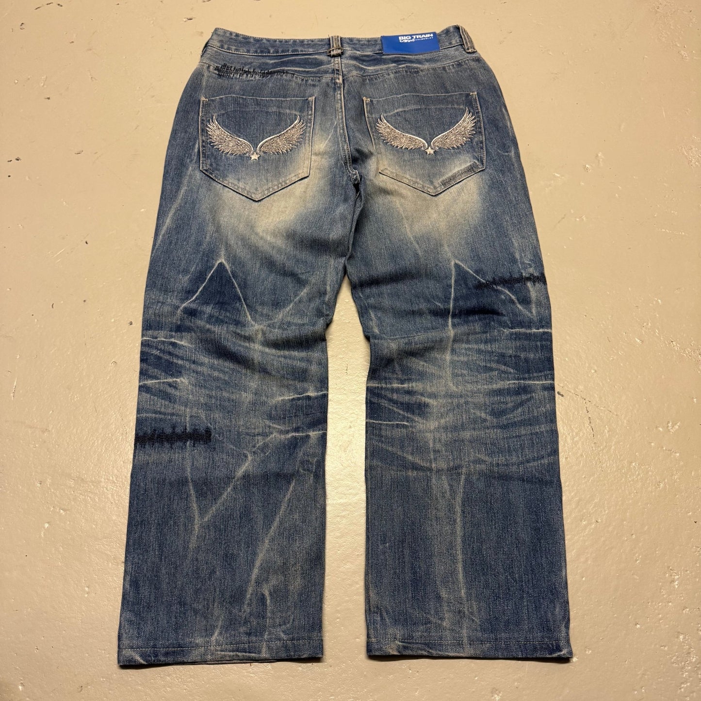 2000‘s Big Train Japanese Baggy Jeans *rare 32x29 - Lennys Vintage