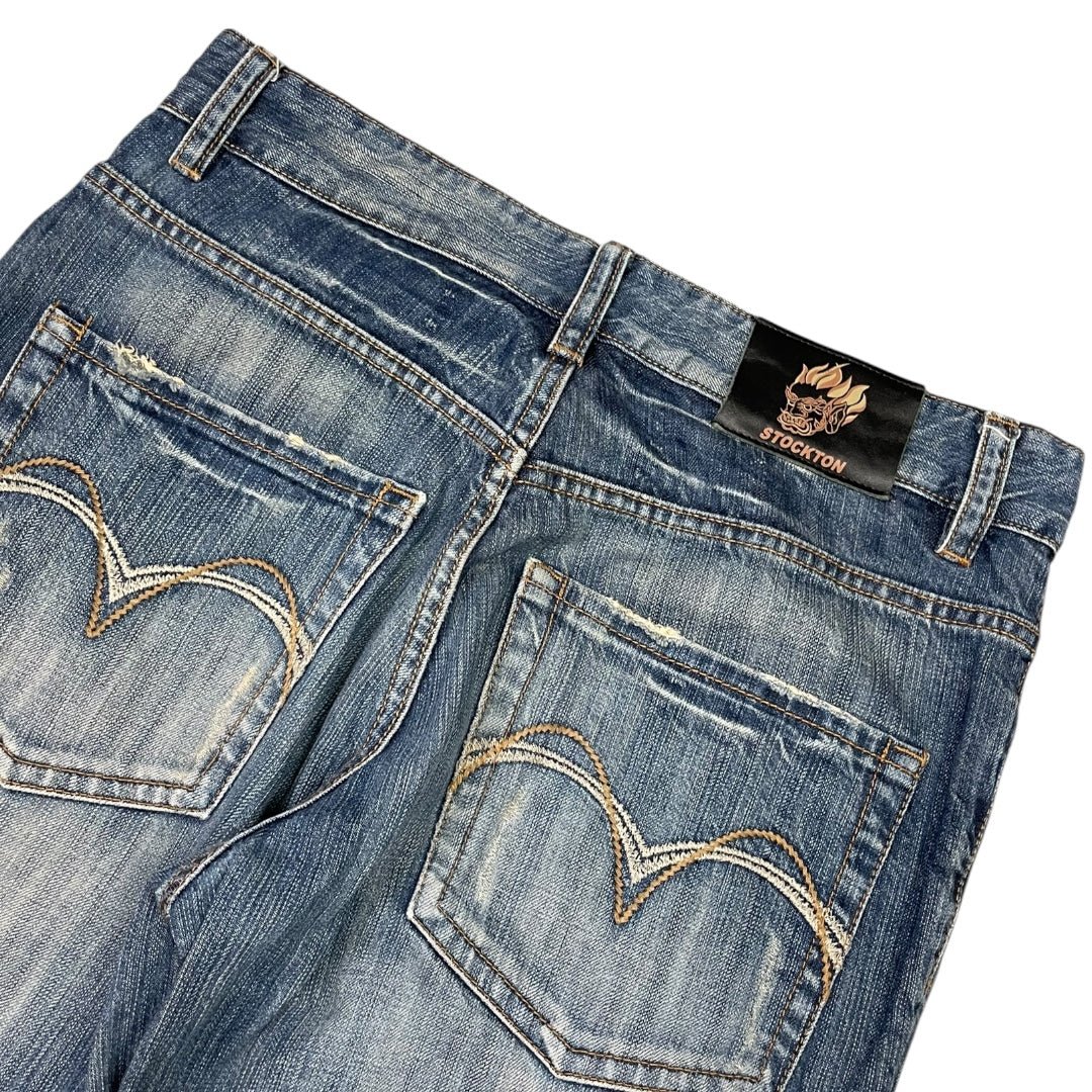 2000‘s Stockton Japanese Archive Baggy Jeans *very rare 32x34 - Lennys Vintage