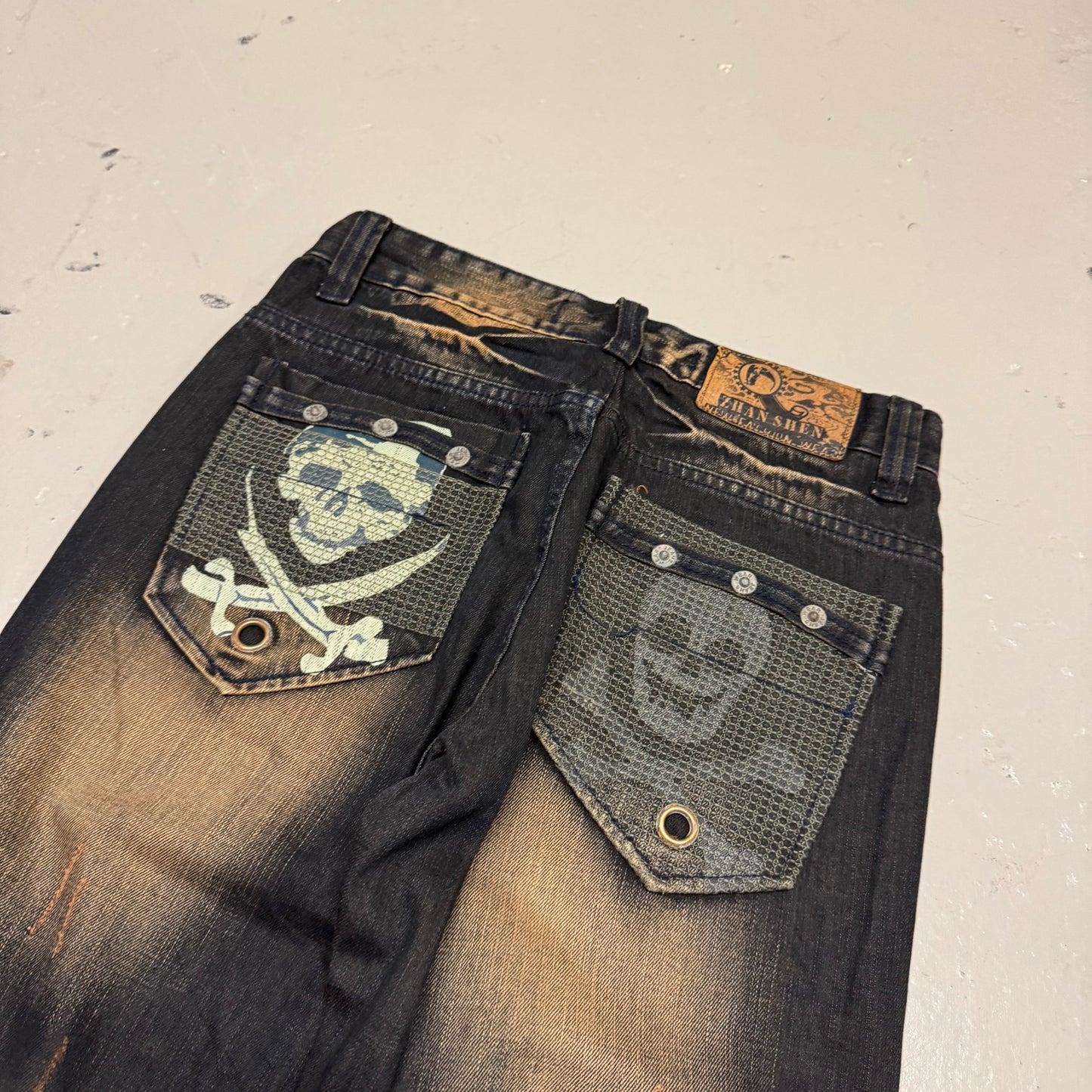 2000‘s Zhan Shen Japanese Straight/Baggy Jeans *rare 29x32 - Lennys Vintage