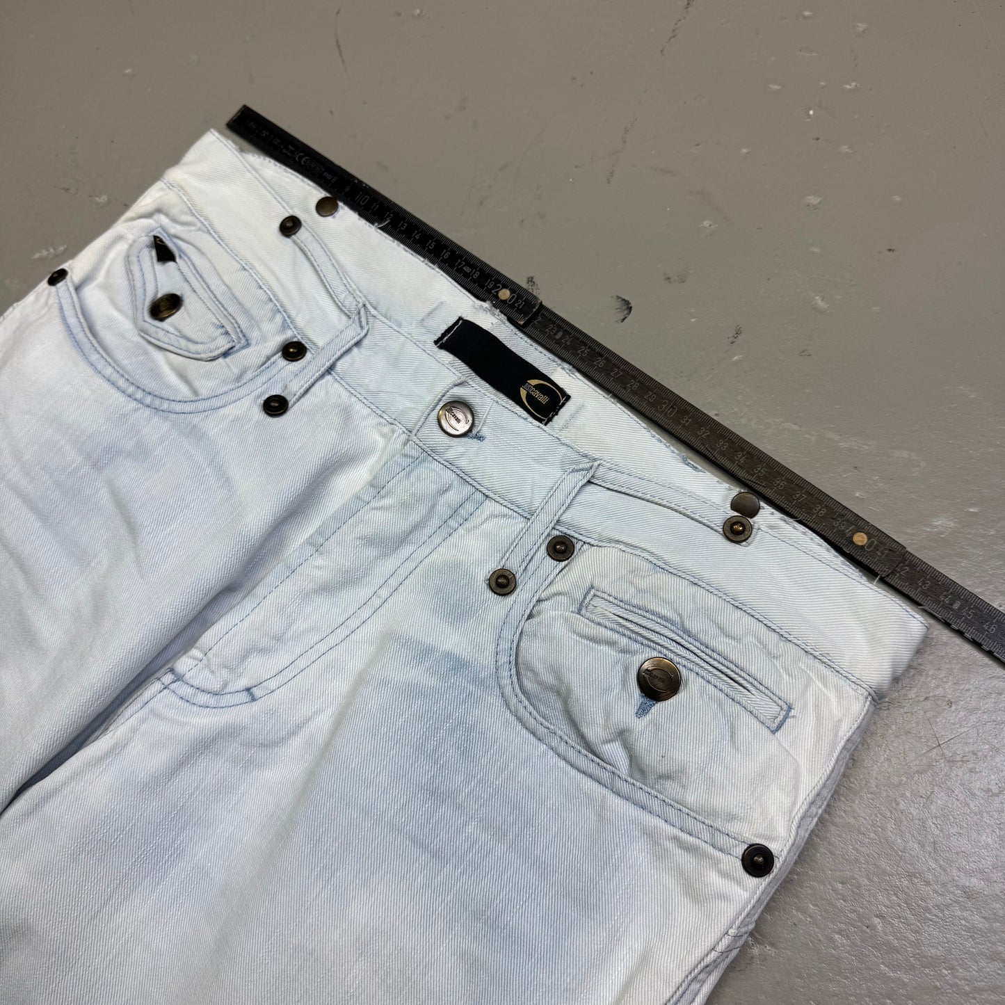 2000’s Just Cavalli Designer Baggy/Straight Jeans *very rare 34x30