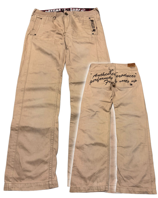 2000's Gotcha International Hip Hop Baggy/Straight Jeans *rare 32x32