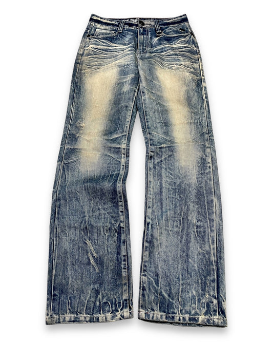 2000‘s Big Train Japanese Baggy/Straight Jeans *very rare 30x32