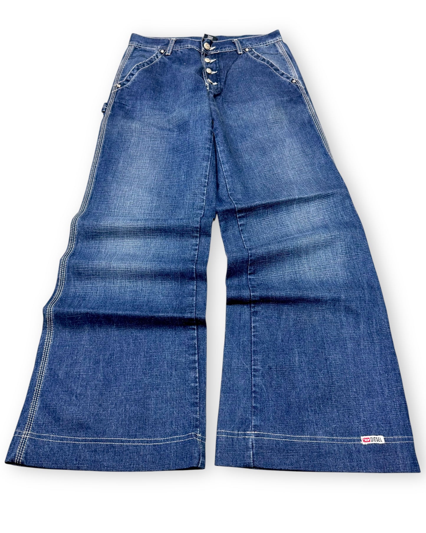 2004 Diesel Baggy Flared Jeans *very rare 28x29