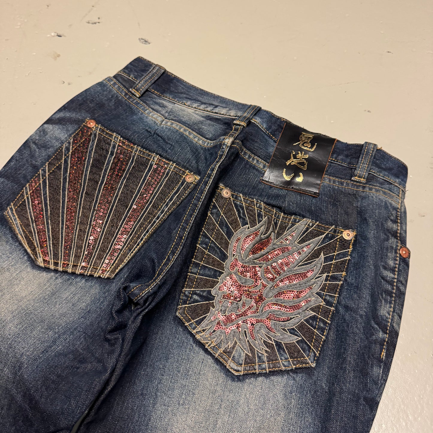 2000‘s Oniarai Japanese Baggy/Straight Jeans *rare 29x29