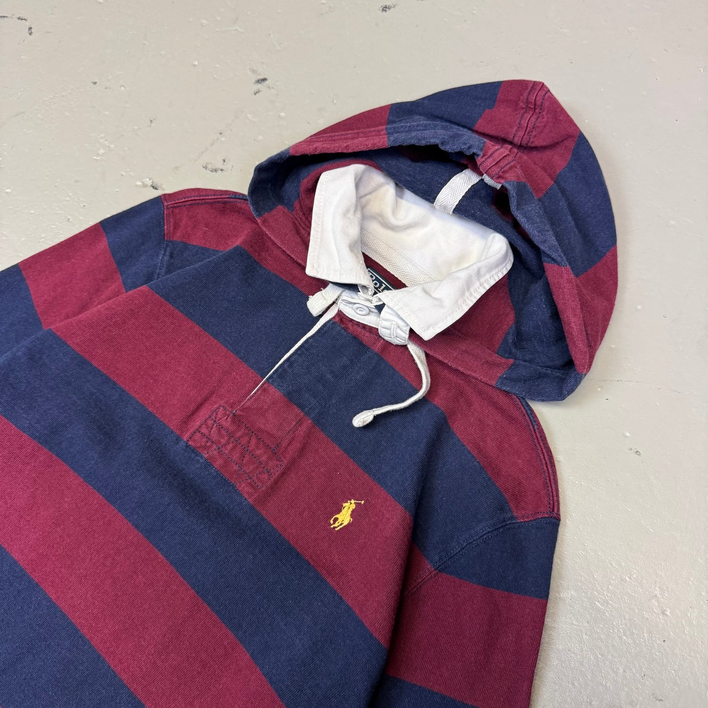 1990‘s Ralph Lauren Hoodie/Polo Sweater (2in1) *very rare (S)