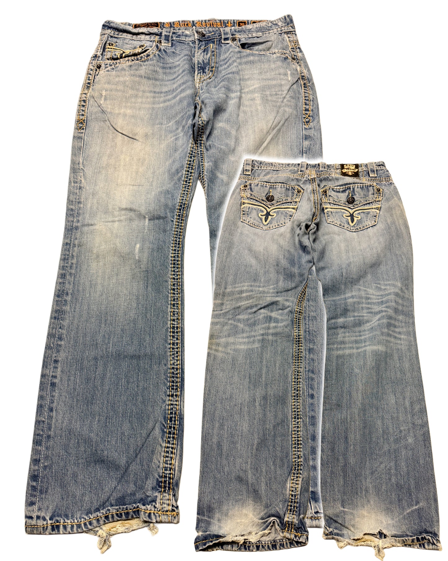 2000‘s Rock Revival Distressed Baggy Jeans *selten 36x32