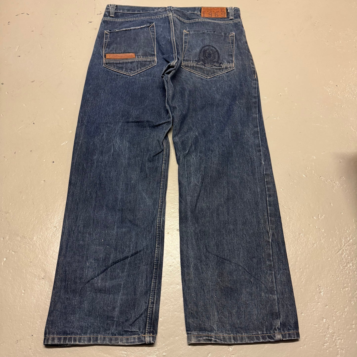 2000‘s COOGI Hip Hop Baggy Heavy Denim Jeans *very rare 36x34