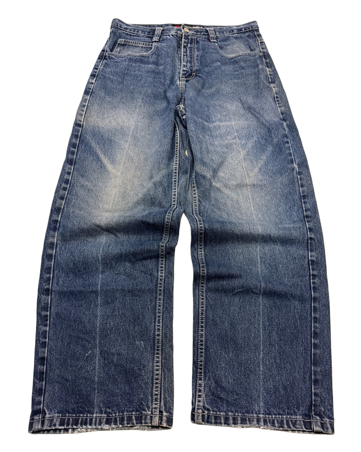 2000‘s Southpole Hip Hop Baggy Heavy Denim Jeans *rare 34x32