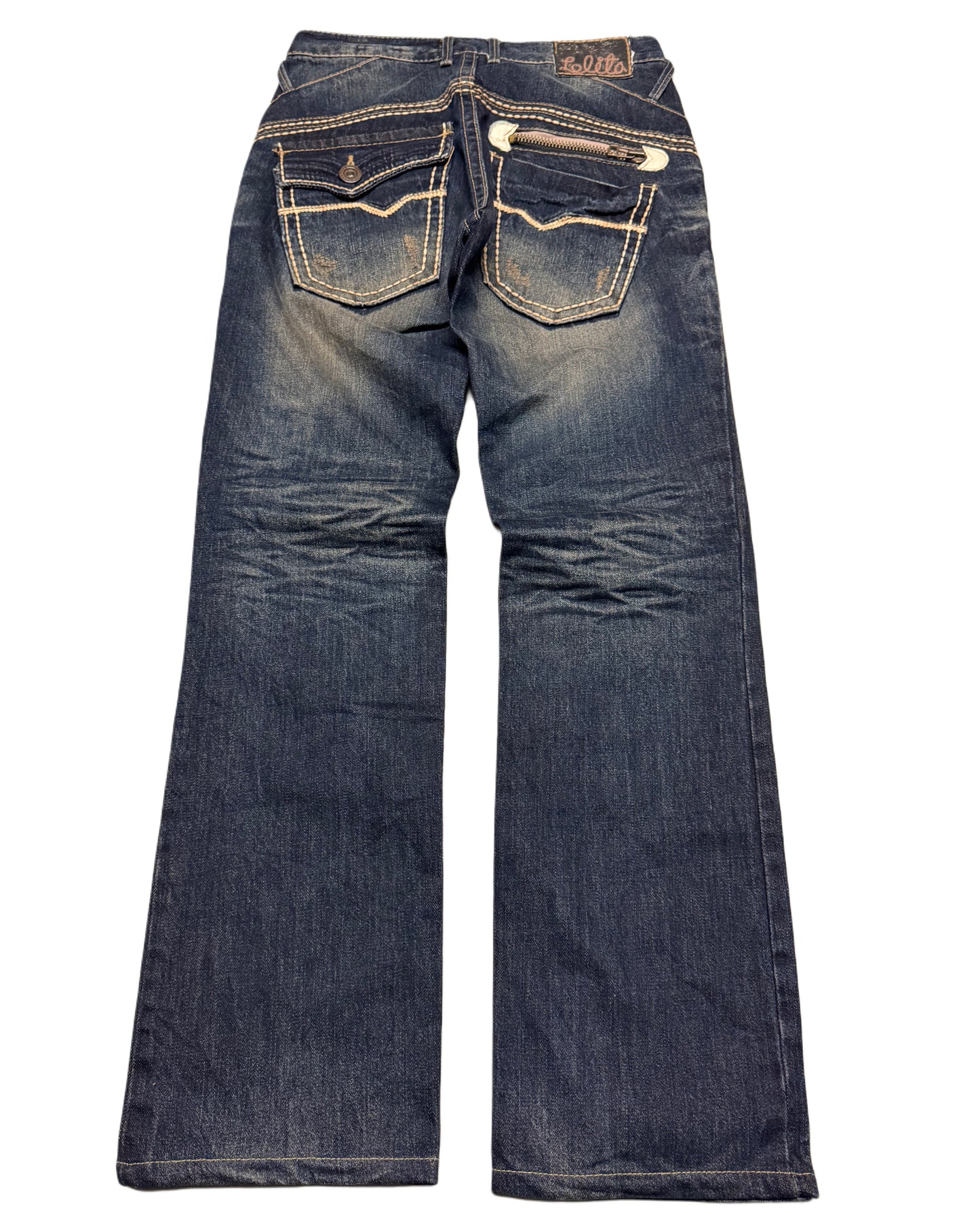2000's Lolita by Concert Club Japanese Straight Jeans *very rare 28x30