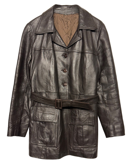 90's Leather Coat Women's *rare (S)