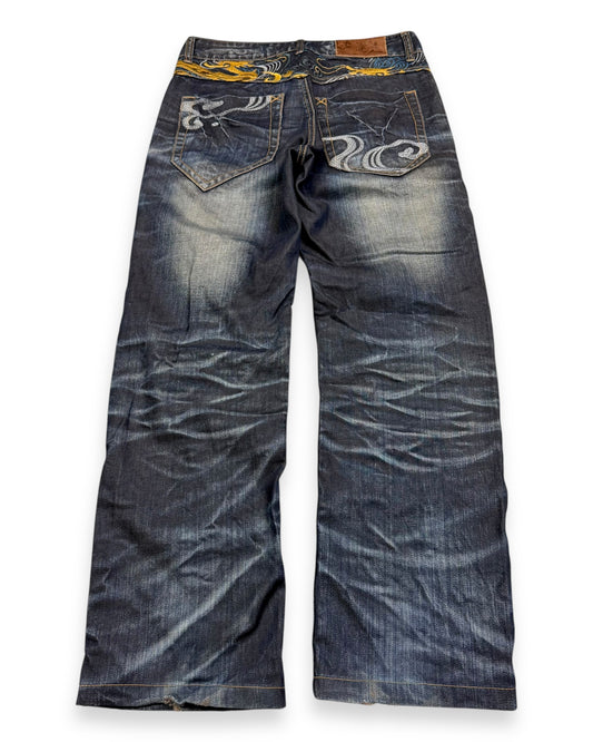 2000’s Osaka Big Train Baggy/Straight Jeans *very rare 30x30