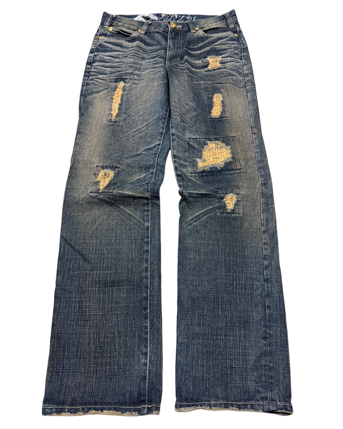 2000‘s Osaka Big Train Japanese Baggy/Straight Jeans *rare 32x33