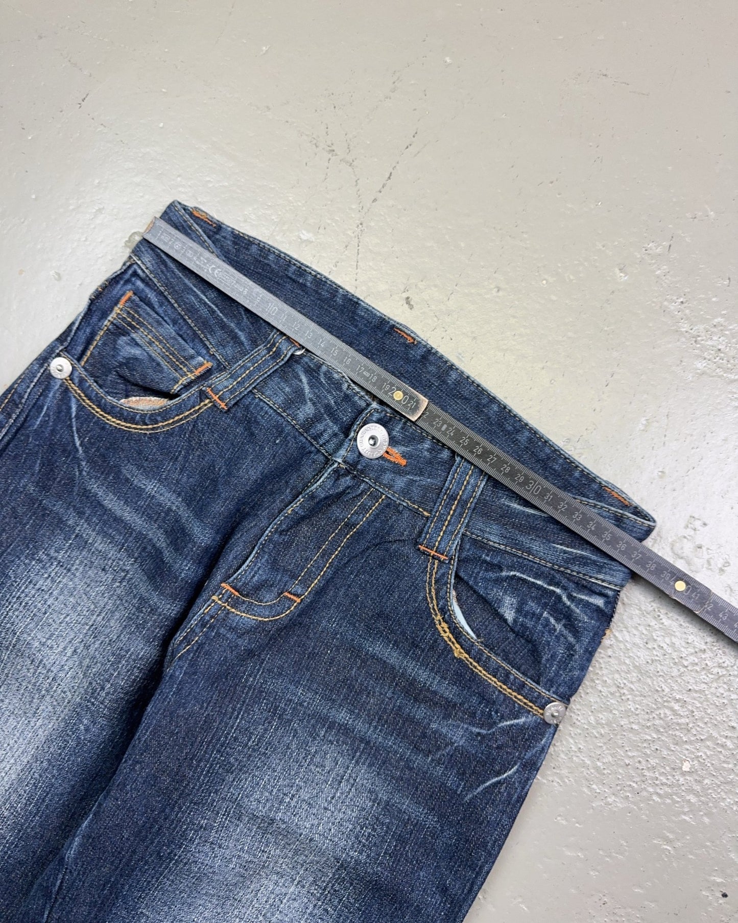 2000's Big Wave Straight Jeans *rare 28x28 (S)