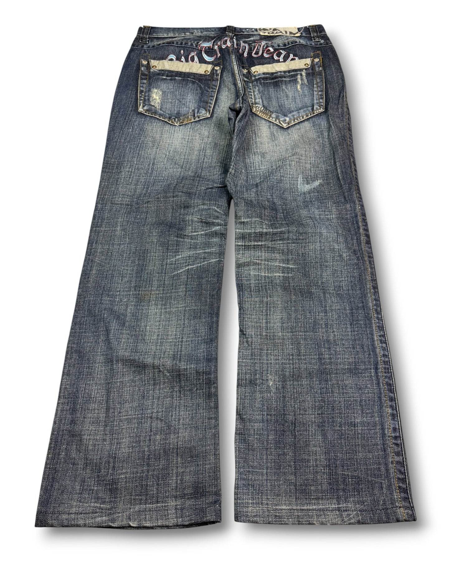 2000's Big Train Baggy Japanese Jeans *very rare 36x32 (XL)