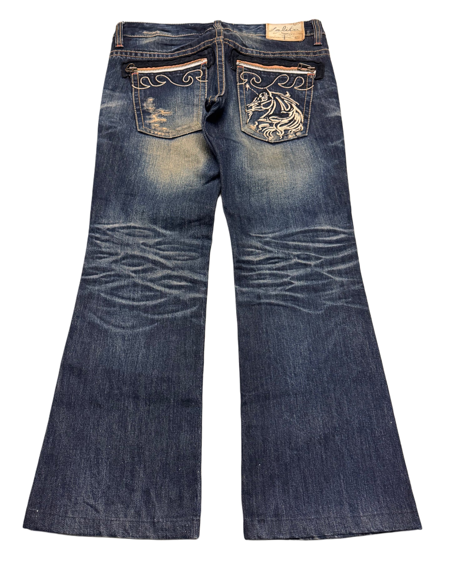 2000‘s Lolita by Concert Club Japanese Flared Jeans Women‘s *sehr selten 30x28