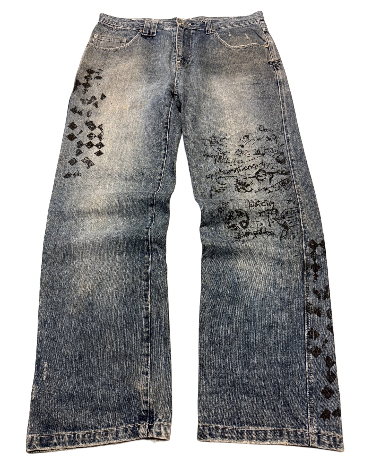 2000‘s OPINT.72 Hip Hop Baggy Jeans *rare 34x31