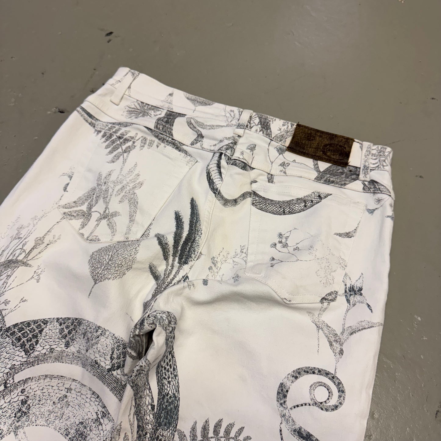 2000‘s Just Cavalli Animal Print Bootcut Jeans Women‘s *very rare 28x34
