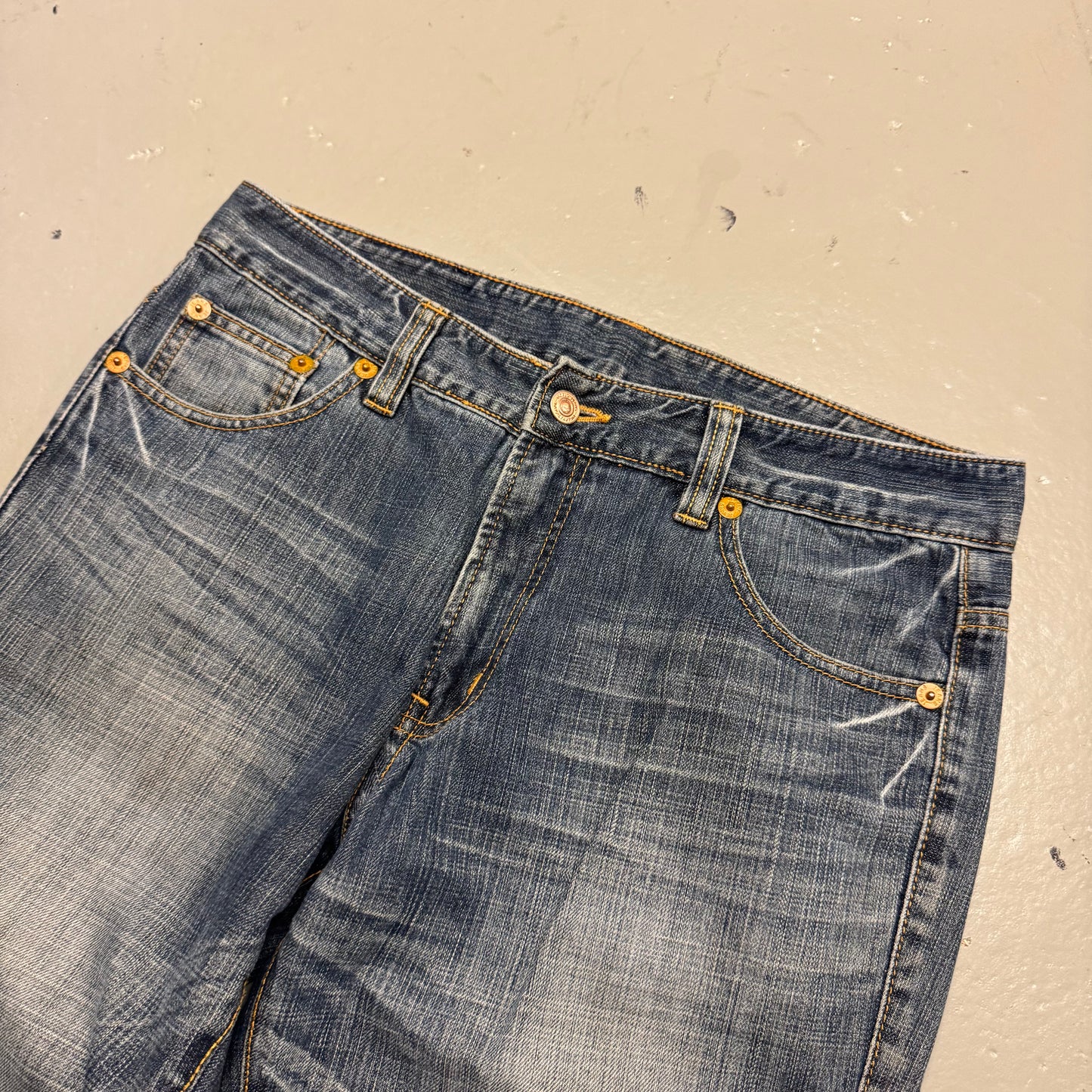 2000‘s Big Group Japanese Baggy/Straight Jeans *rare 31x31