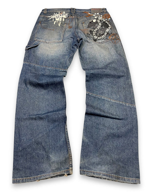 2000‘s Lepaeo Hip Hop Baggy Jeans *very rare 36x34