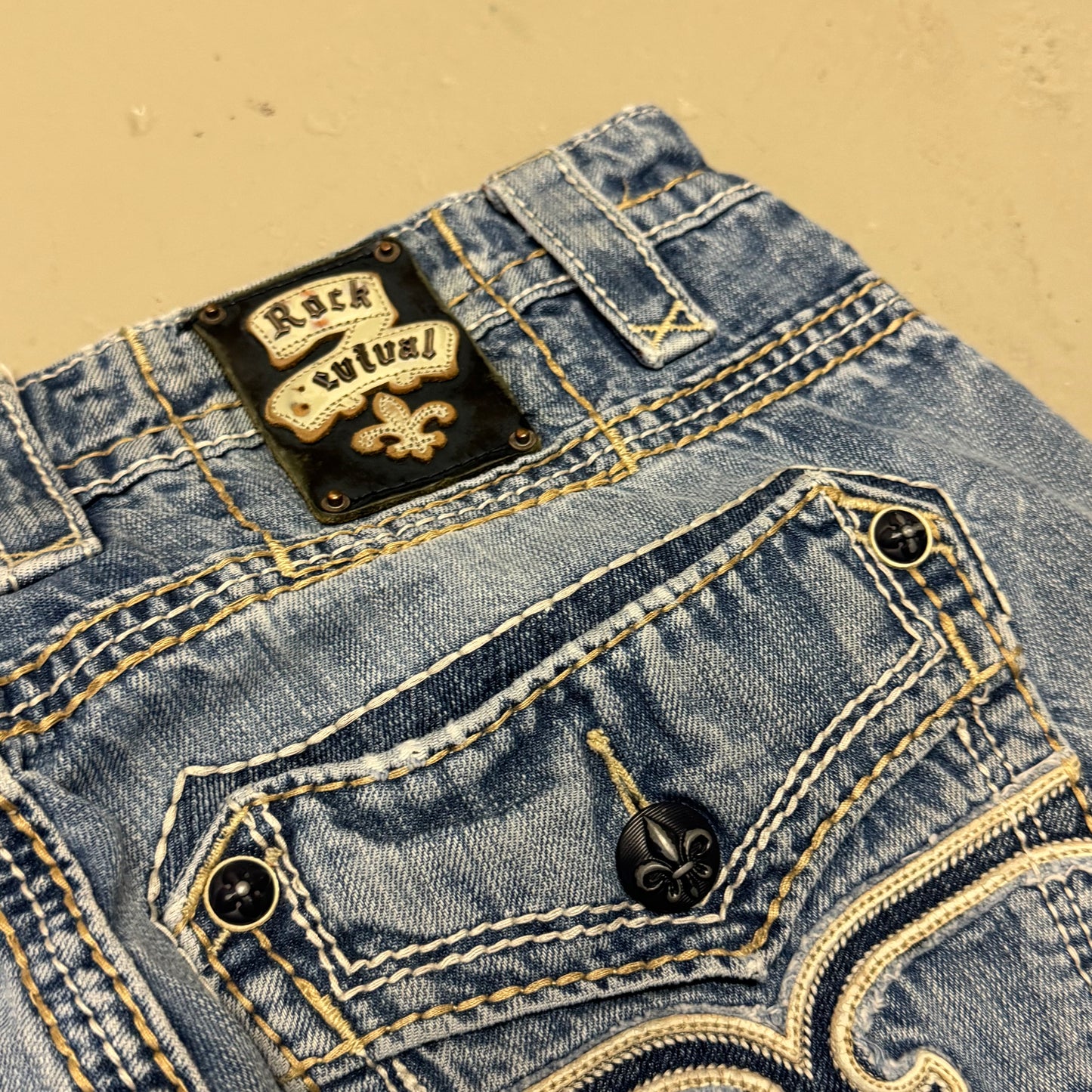2000‘s Rock Revival Distressed Baggy Jeans *selten 36x32