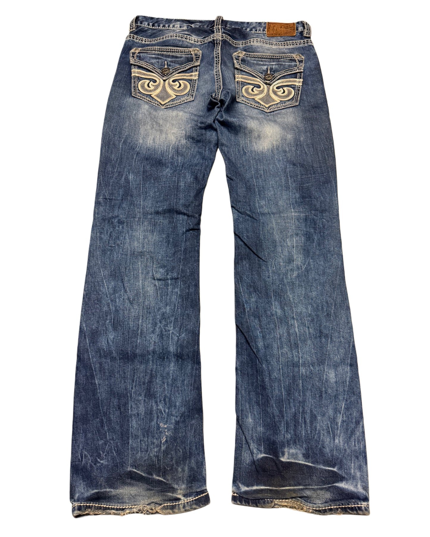 2000‘s Affliction Baggy/Straight Jeans *rare 36x33
