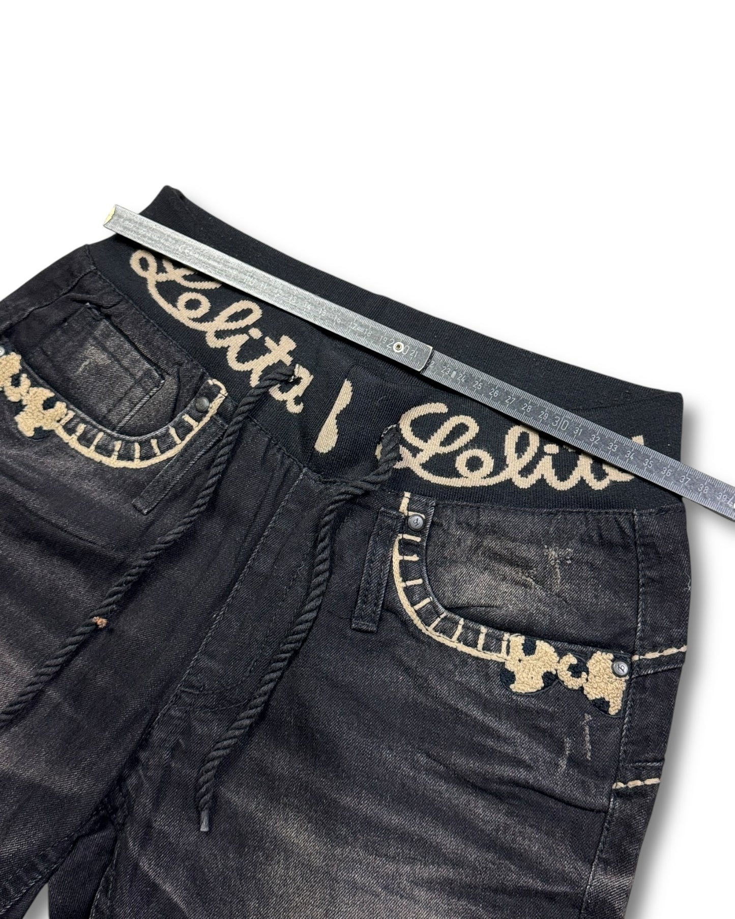 2000's Lolita Straight/Baggy Japanese Jeans Women's *very rare 29x30 (S)