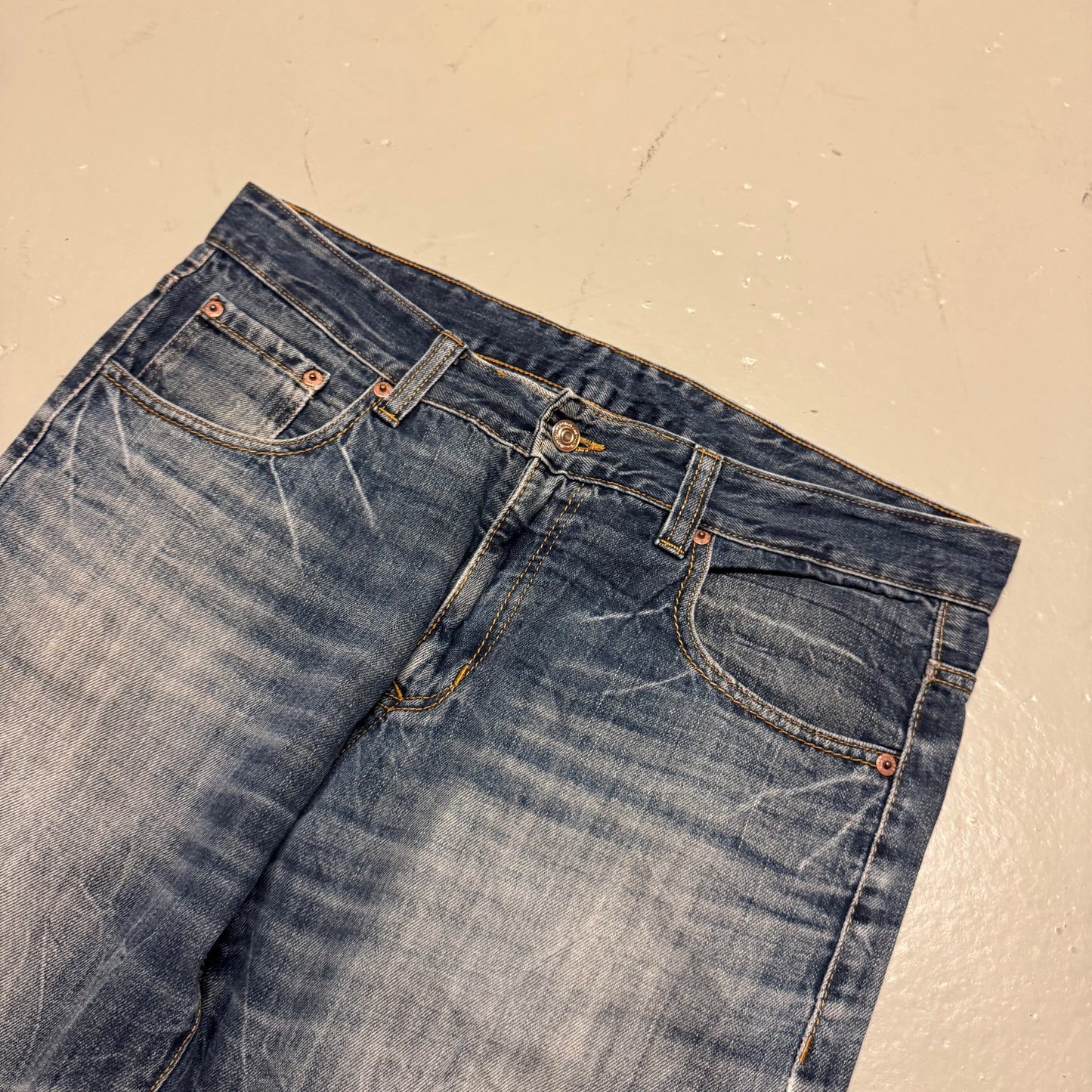 2000‘s Big Group Japanese Baggy/Straight Jeans *very rare 36x32