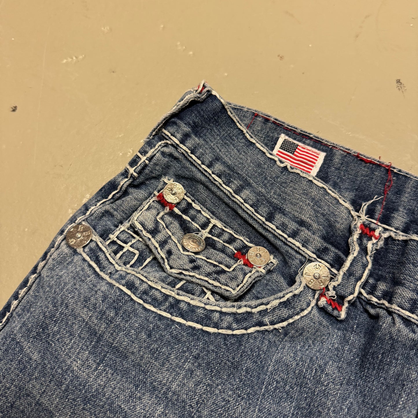 2000‘s True Religion Baggy/Straight Jeans made in U.S.A. *selten 38x34