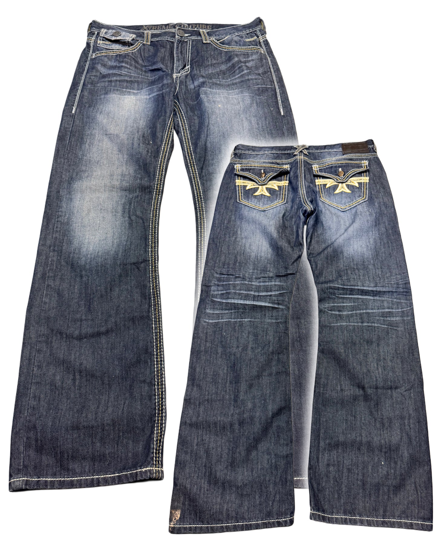 2000‘s Xtreme Couture Baggy Jeans *very rare 34x33