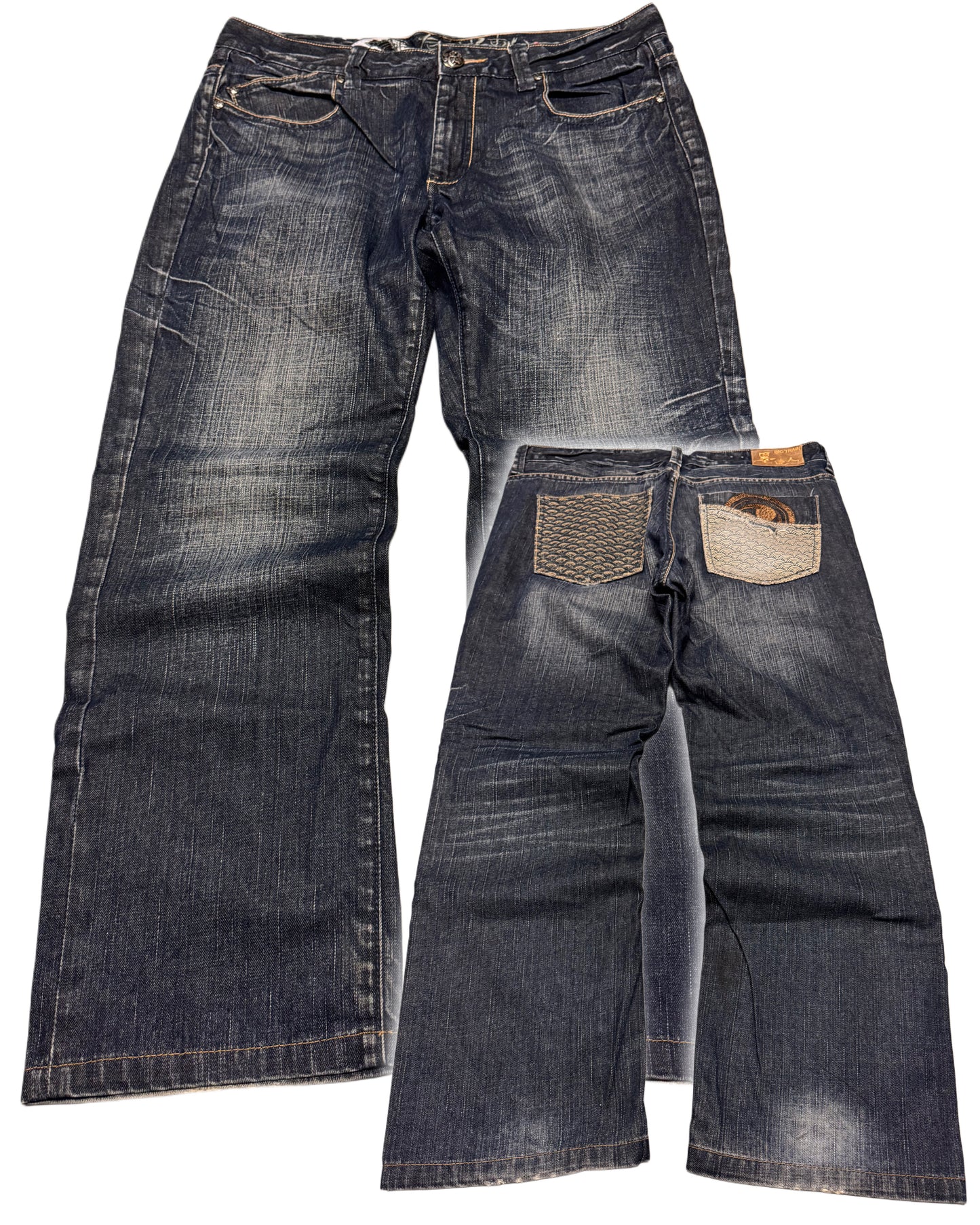 2000‘s Big Train Japanese Baggy Jeans *rare 36x30