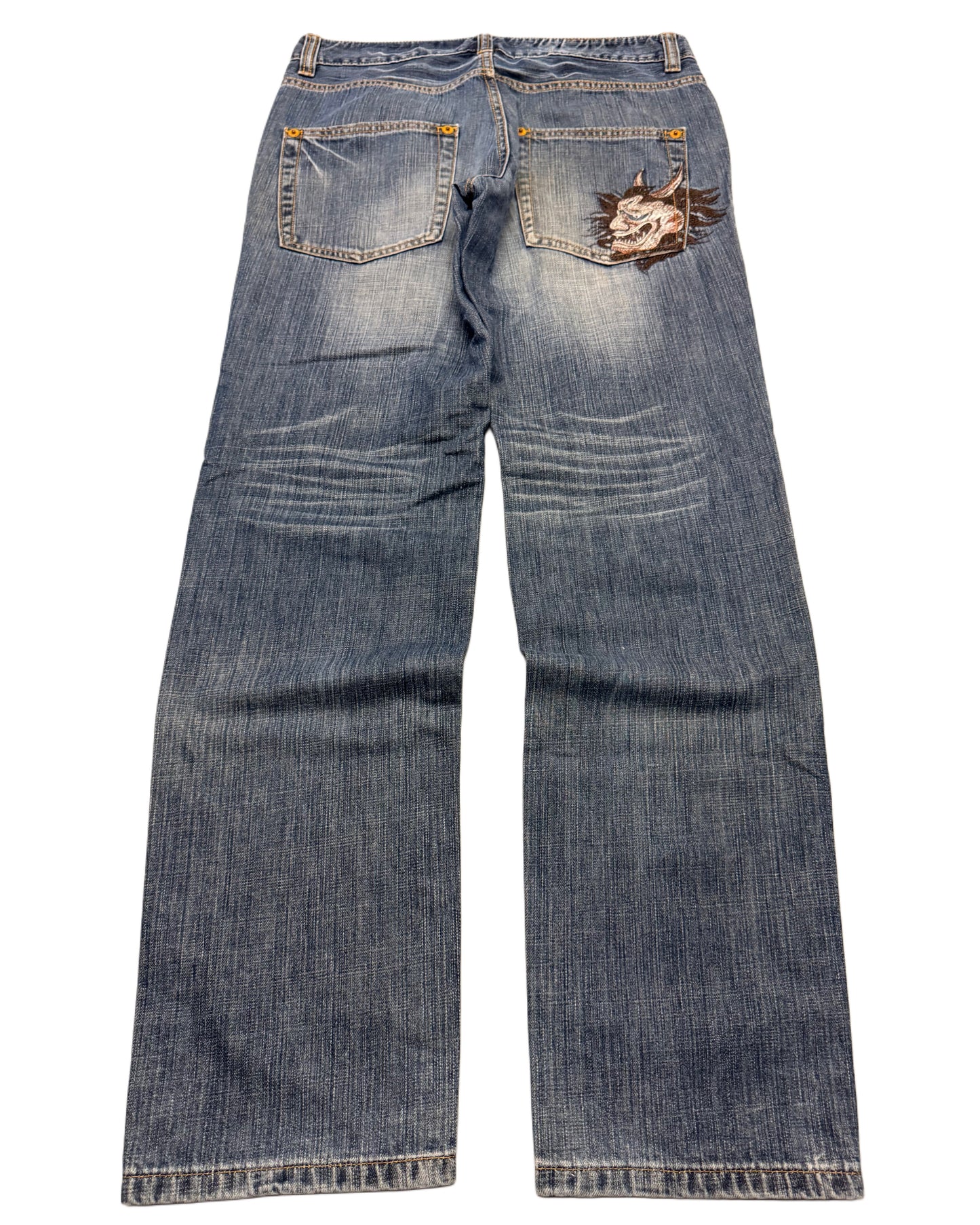2000‘s Big Group Japanese Baggy/Straight Jeans *rare 31x31