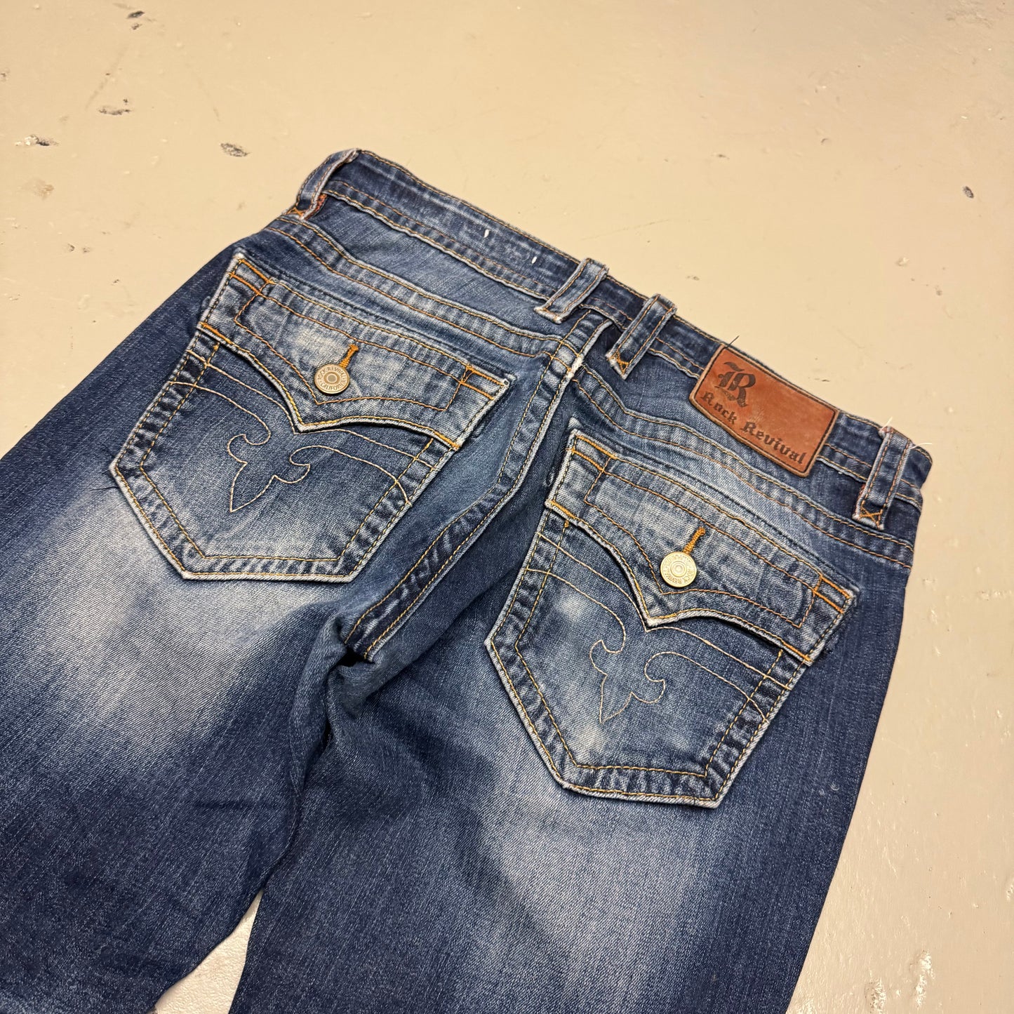 2000's Rock Revival Straight Jeans *rare 34x30