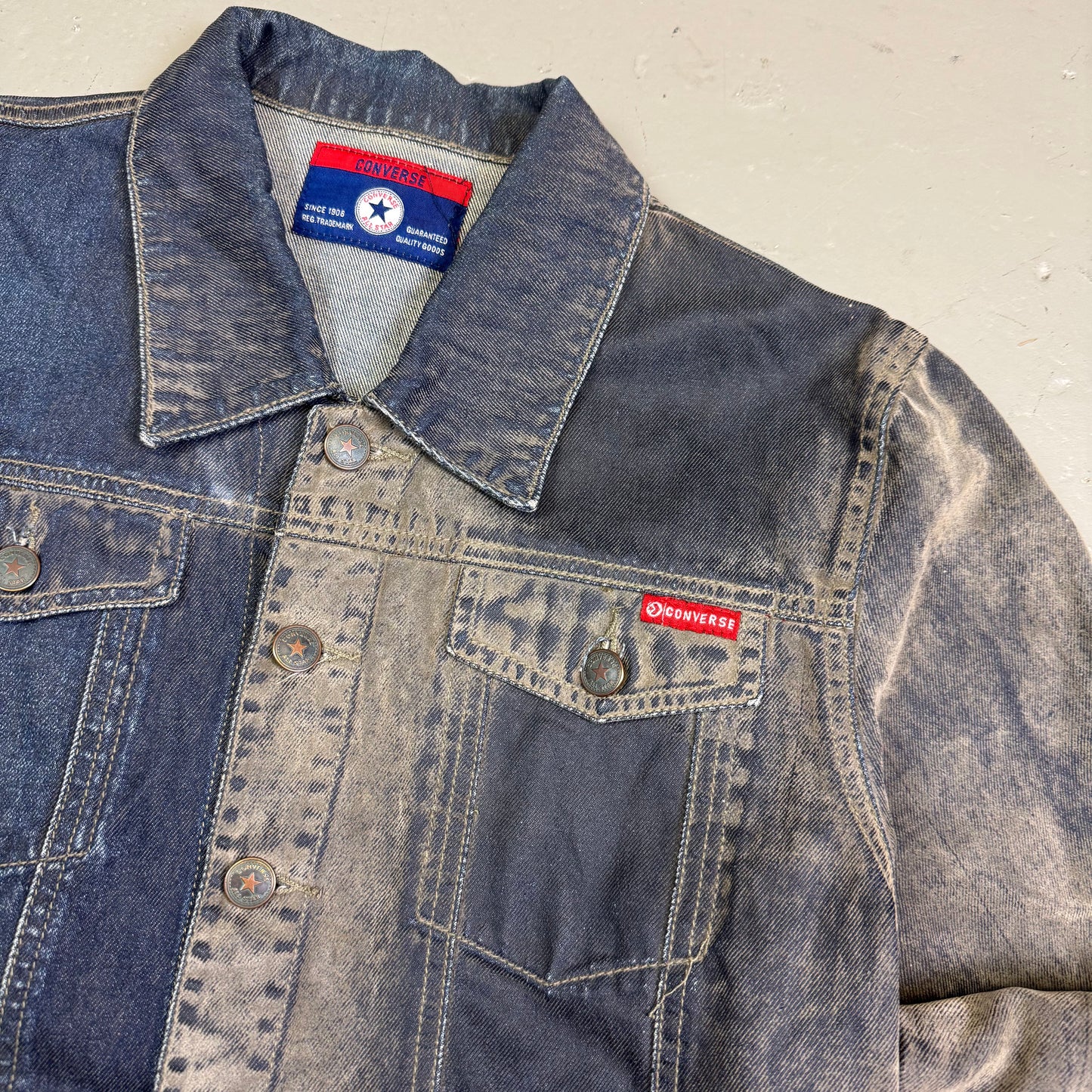 2000‘s Converse Archive Cropped Denim Jacket Women‘s *rare (XL)