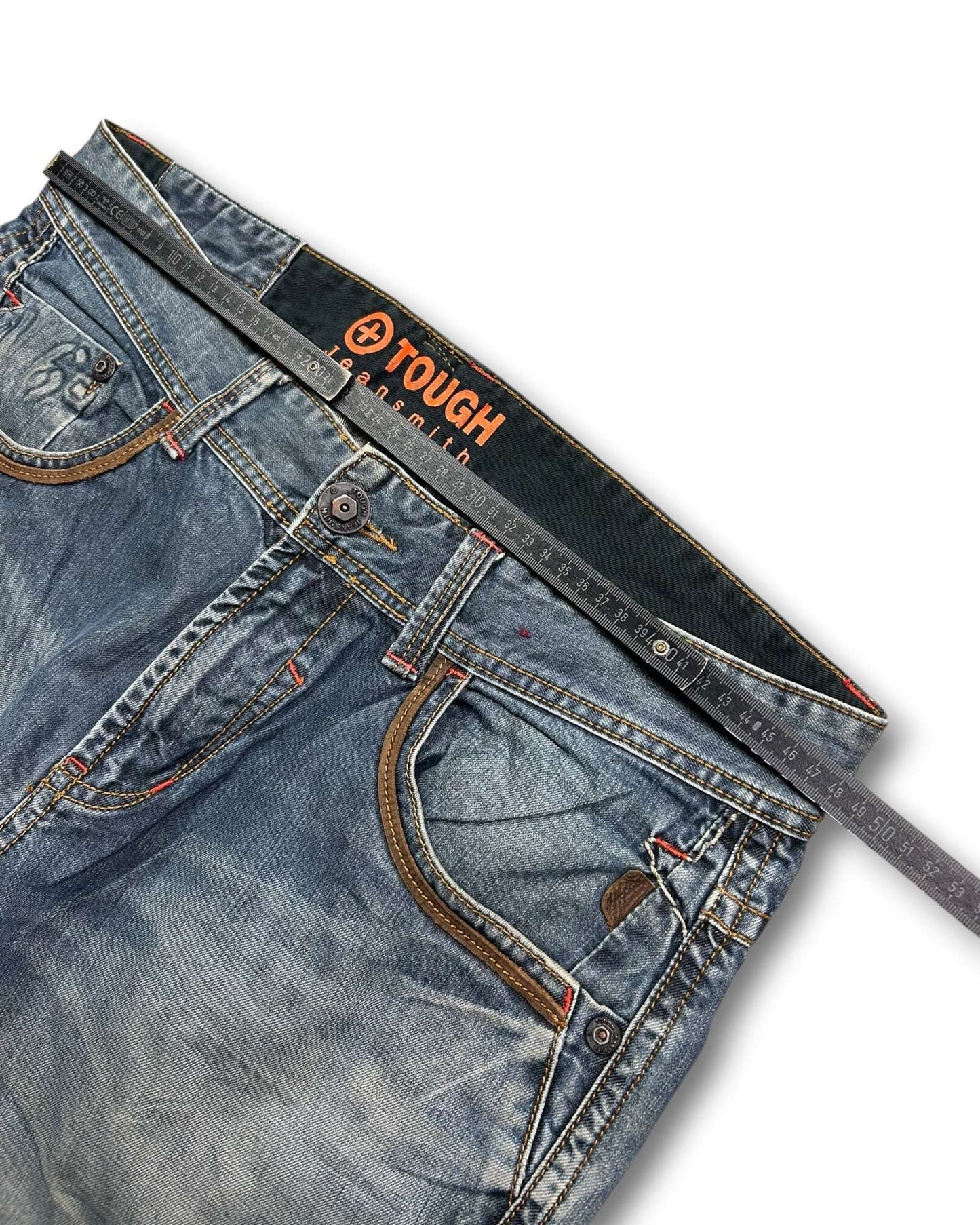 2000's Tough Jeansmith Straight/Baggy Japanese Jeans *rare 38x30 (XXL)