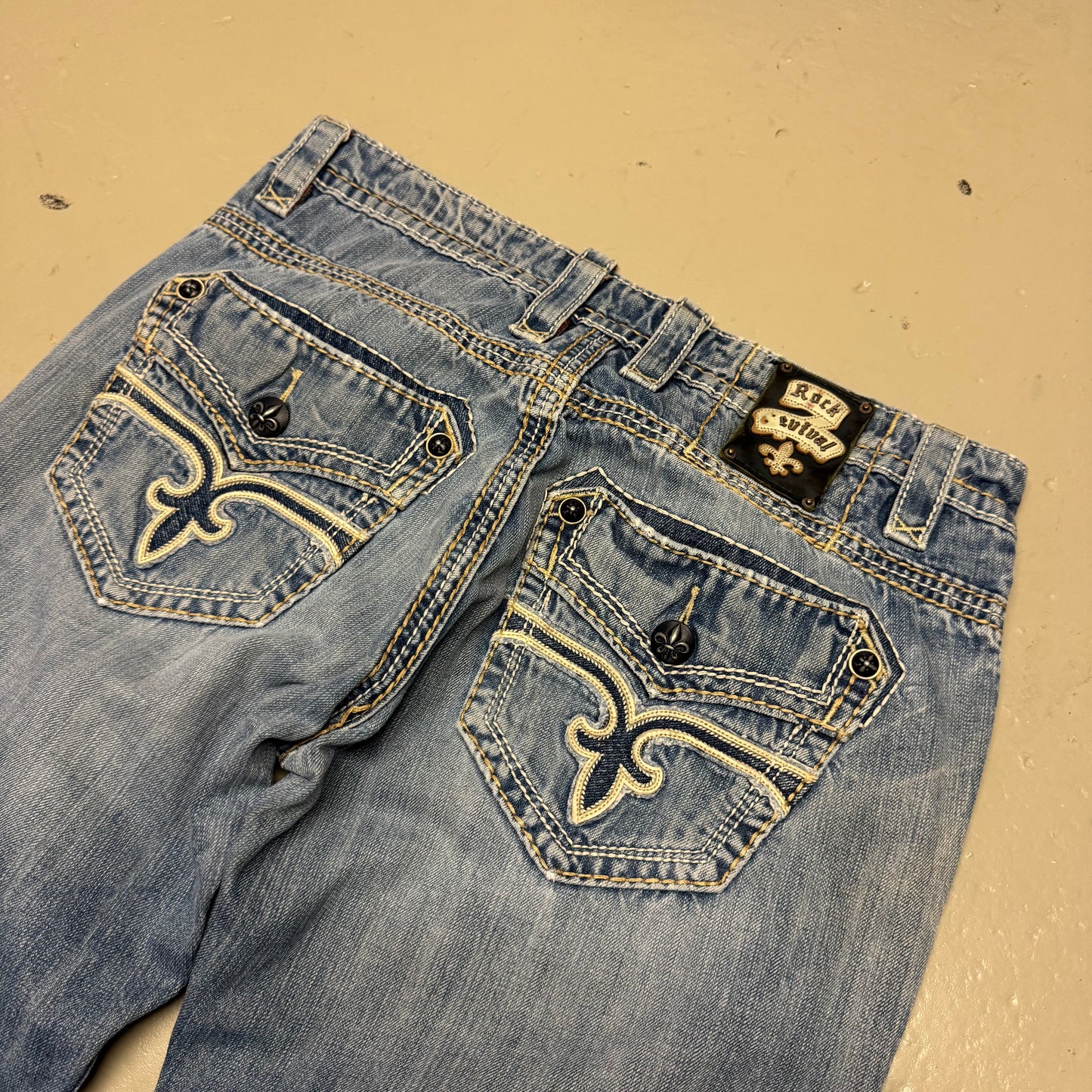 2000‘s Rock Revival Distressed Baggy Jeans *selten 36x32