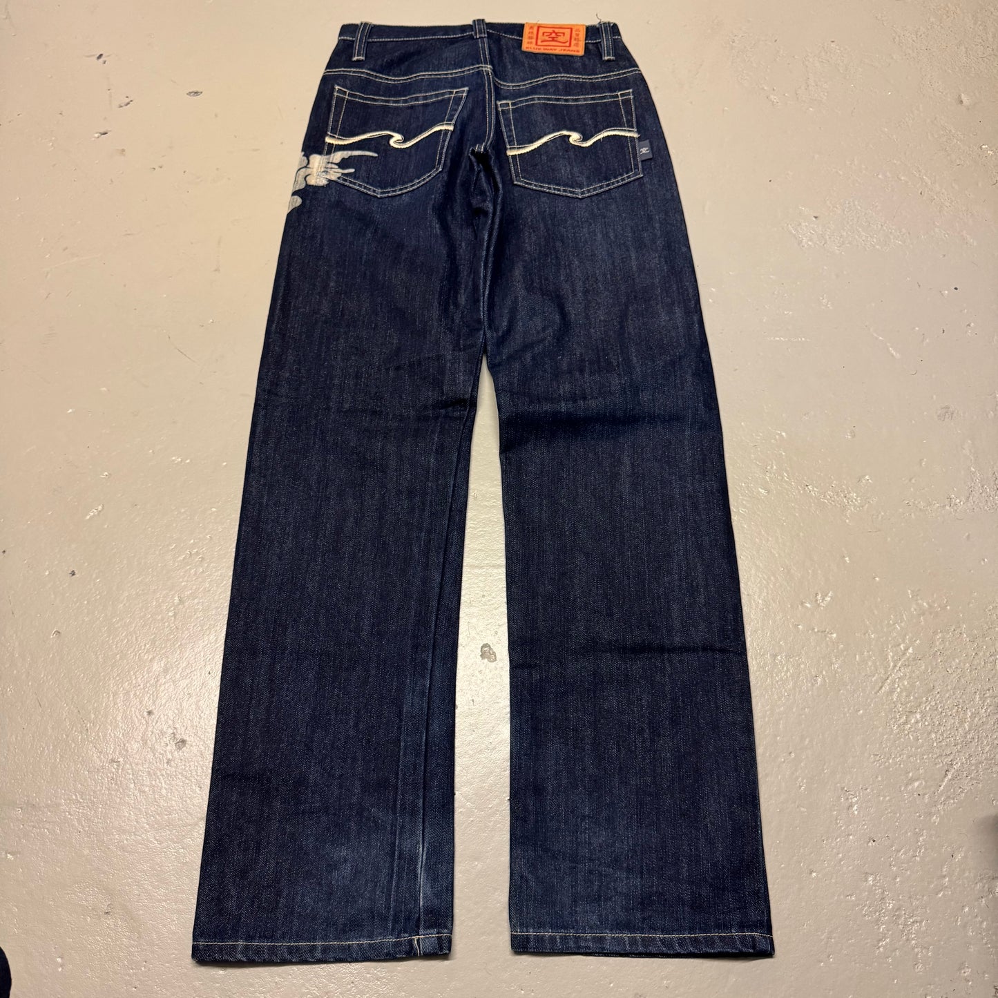 2000‘s Blue Way Japanese Baggy Jeans *rare 28x33