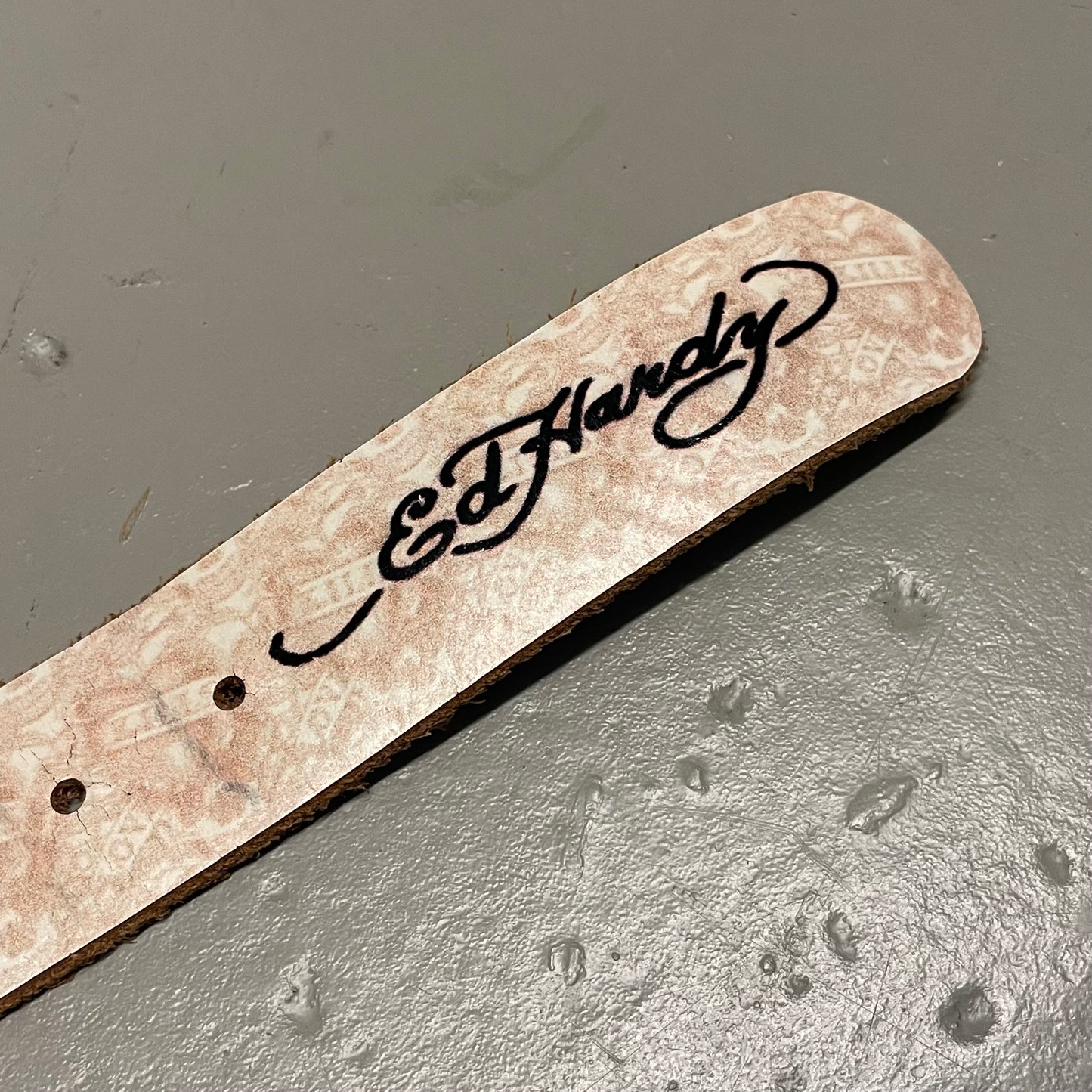 Y2K Ed Hardy leather belt size 85