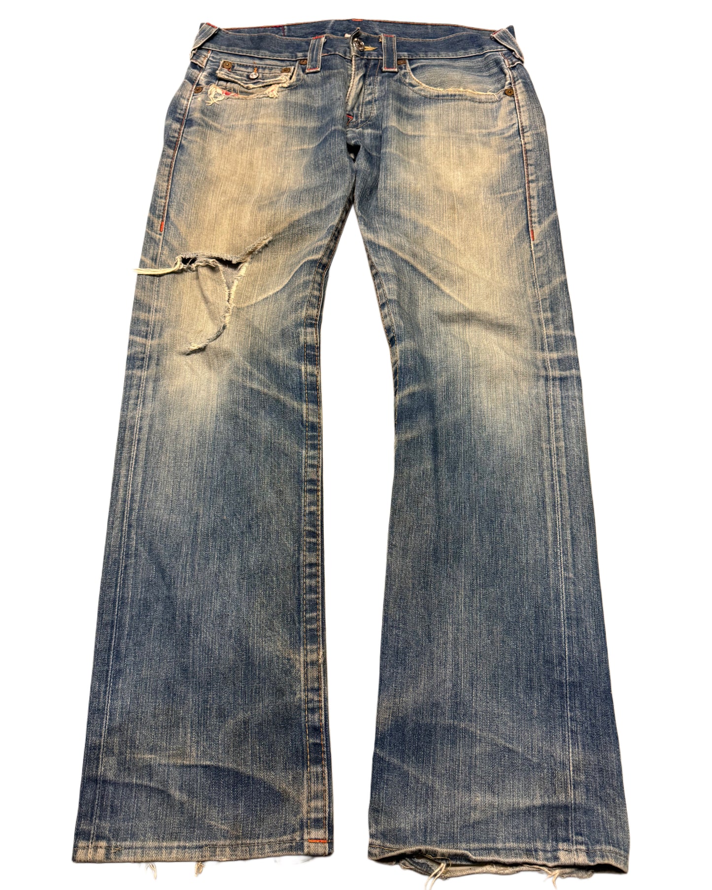 2000‘s True Religion Ricky Distressed Jeans *selten 34x32
